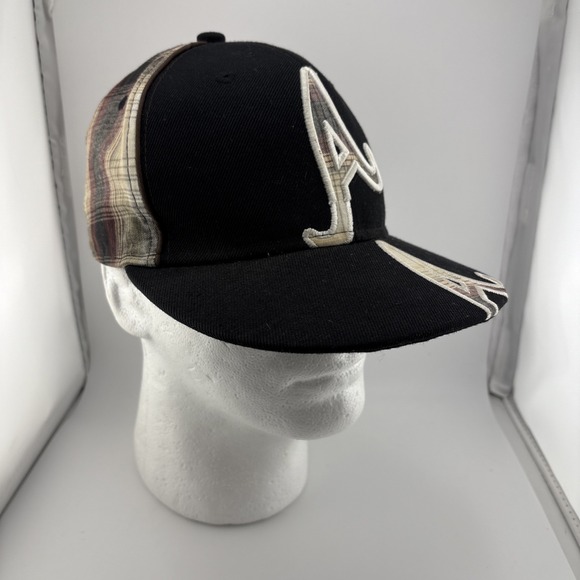 VTG American West Letter A Hat Embroidered Baseball Style Y2K plaid - Picture 2 of 8